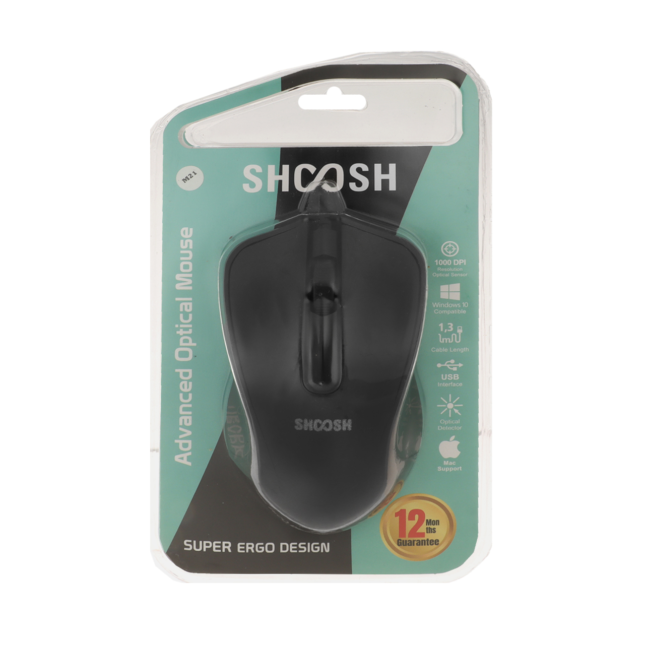 ماوس باسیم Shoosh مدل M21 - مشکی - SMO